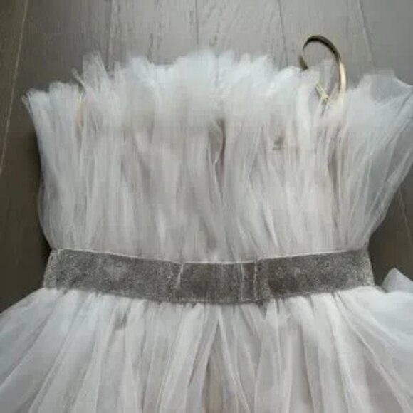 NWT Bronx and Banco ANNA White Mini sz 4 Dress Tulle Rhinestone Small NEW Bridal - Picture 6 of 11